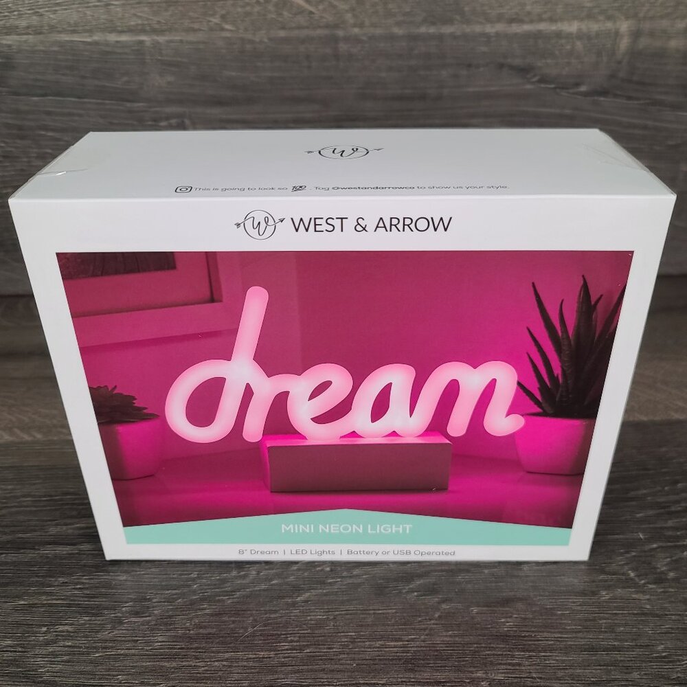 New in Box West and Arrow "DREAM" Neon LED Light-Has Not Been Tested